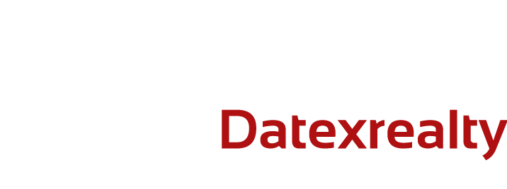 Datexrealty logo with a stylized roof design and the company name in red text.